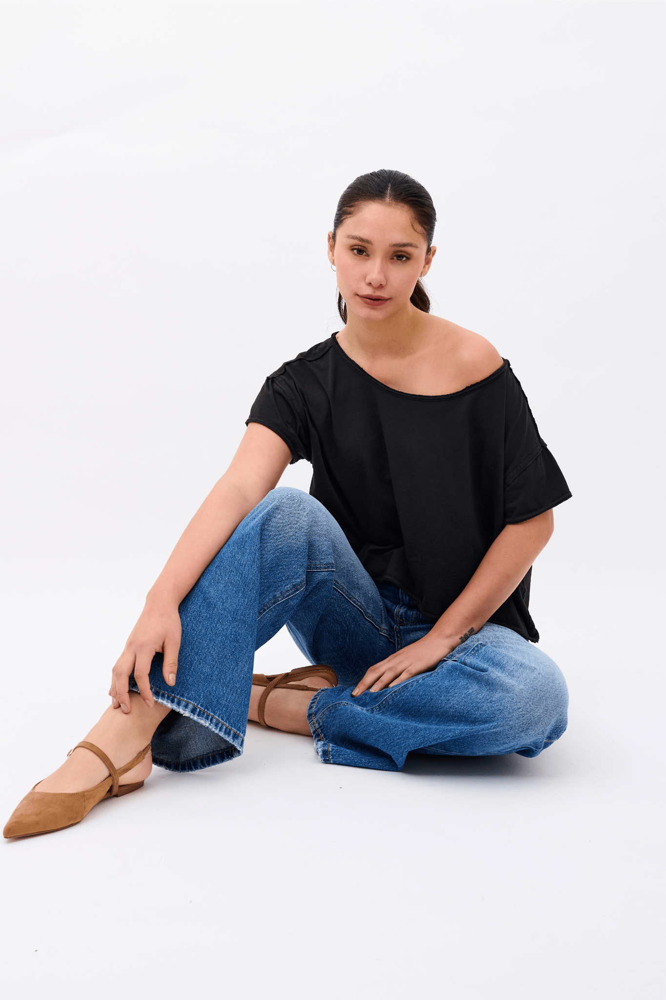 Andrea T-shirt 100% Organic Pima Cotton - Black