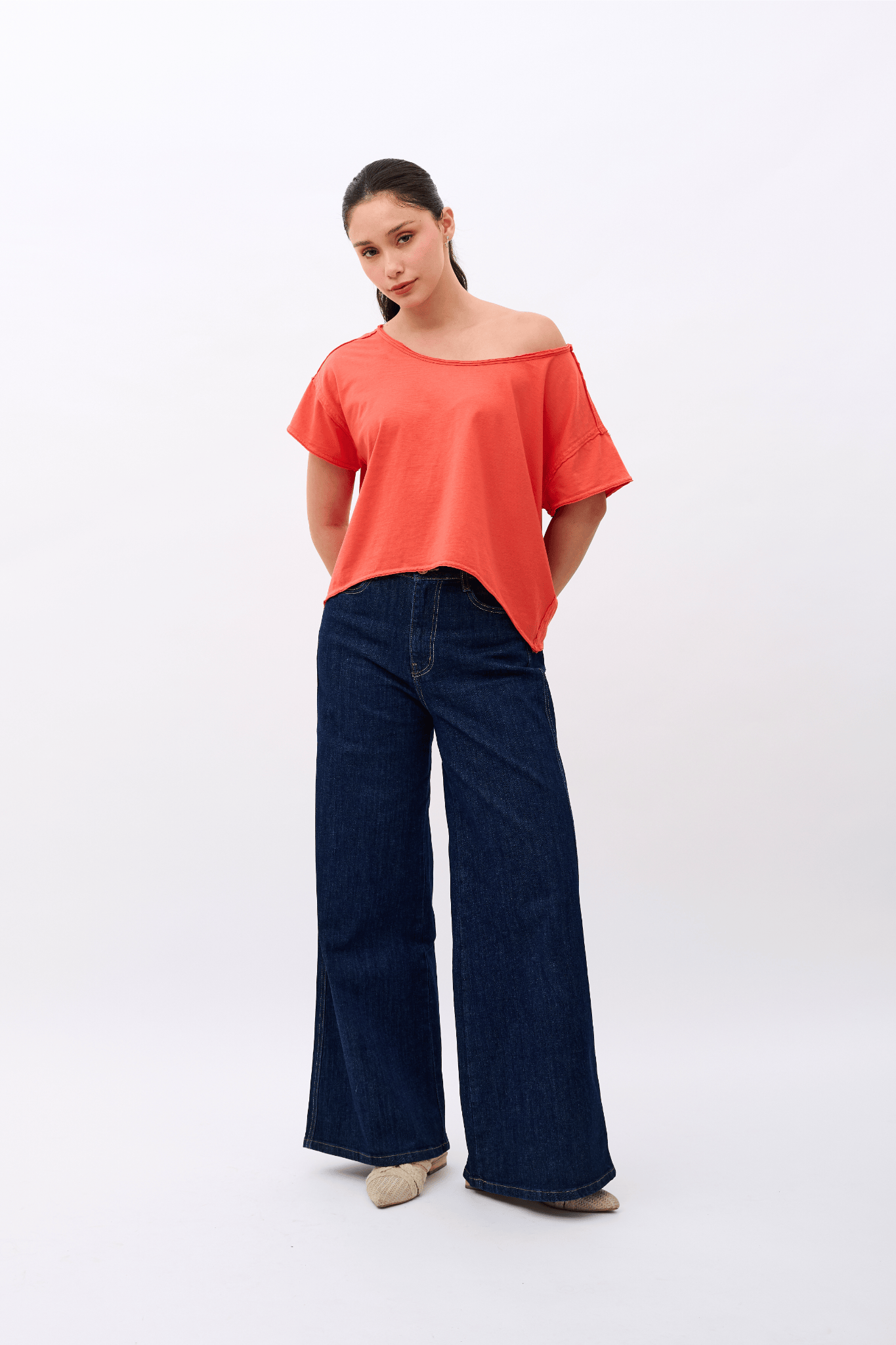 Andrea T-shirt 100% Organic Pima Cotton - Tomato