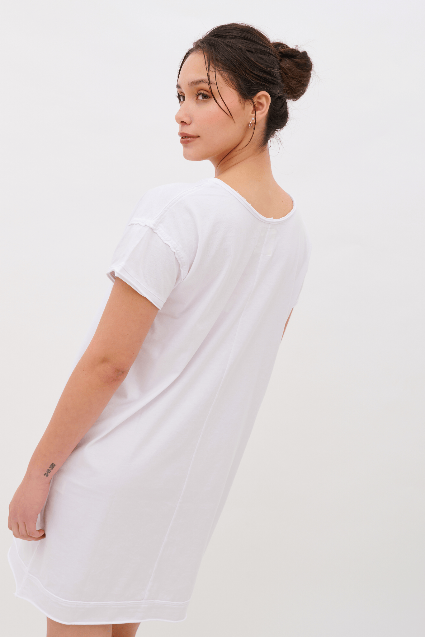 Camila 100% Organic Pima Cotton Nightgown & Sleep Dress - White