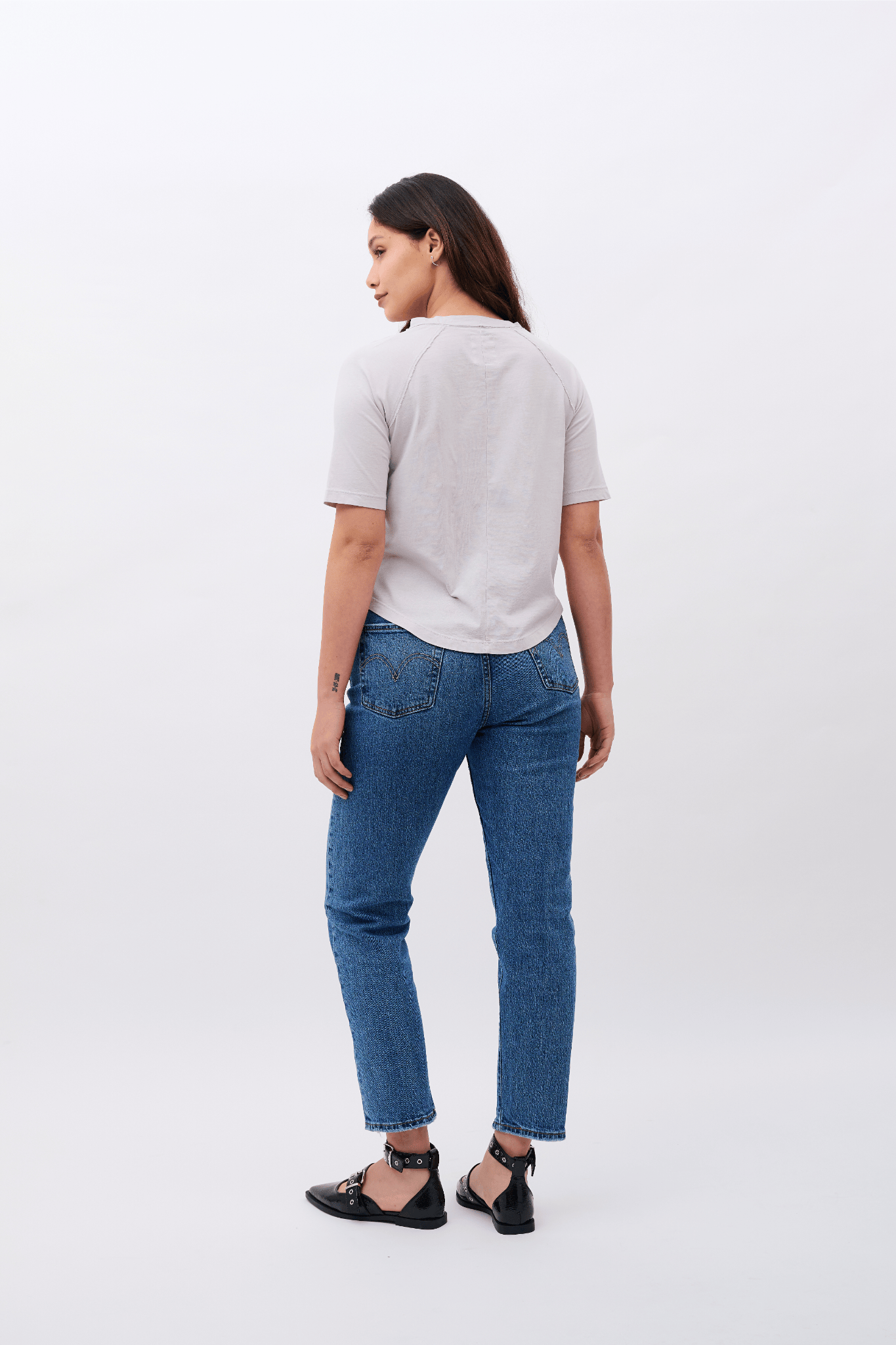 Elena T-shirt 100% Organic Pima Cotton - Light Gray