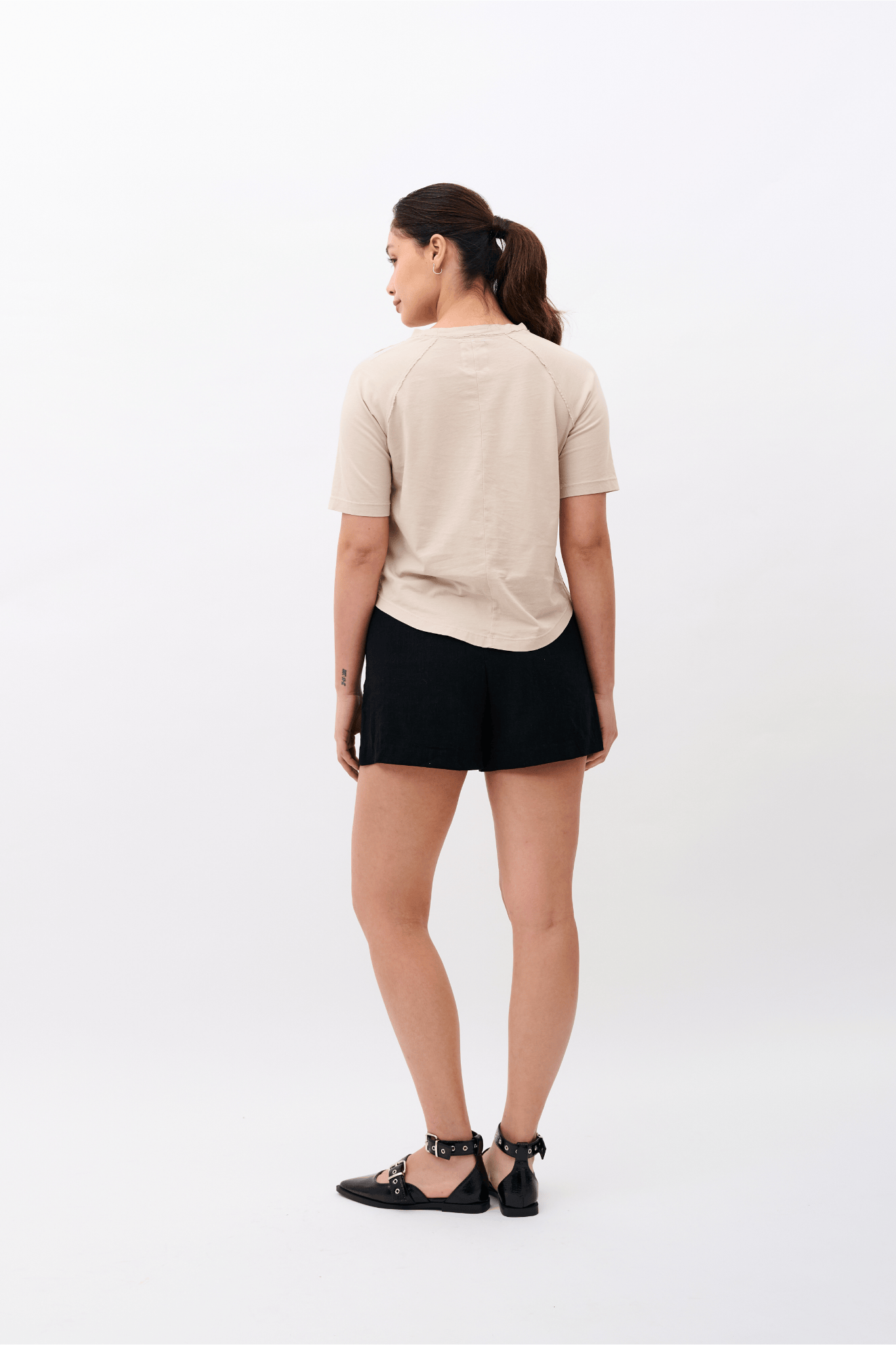 Elena T-shirt 100% Organic Pima Cotton - Sand