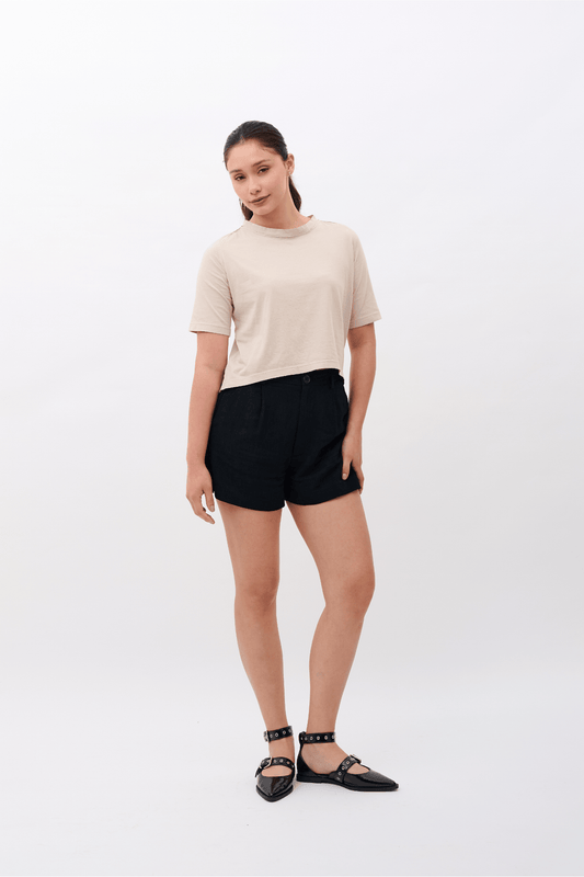 Elena T-shirt 100% Organic Pima Cotton - Sand