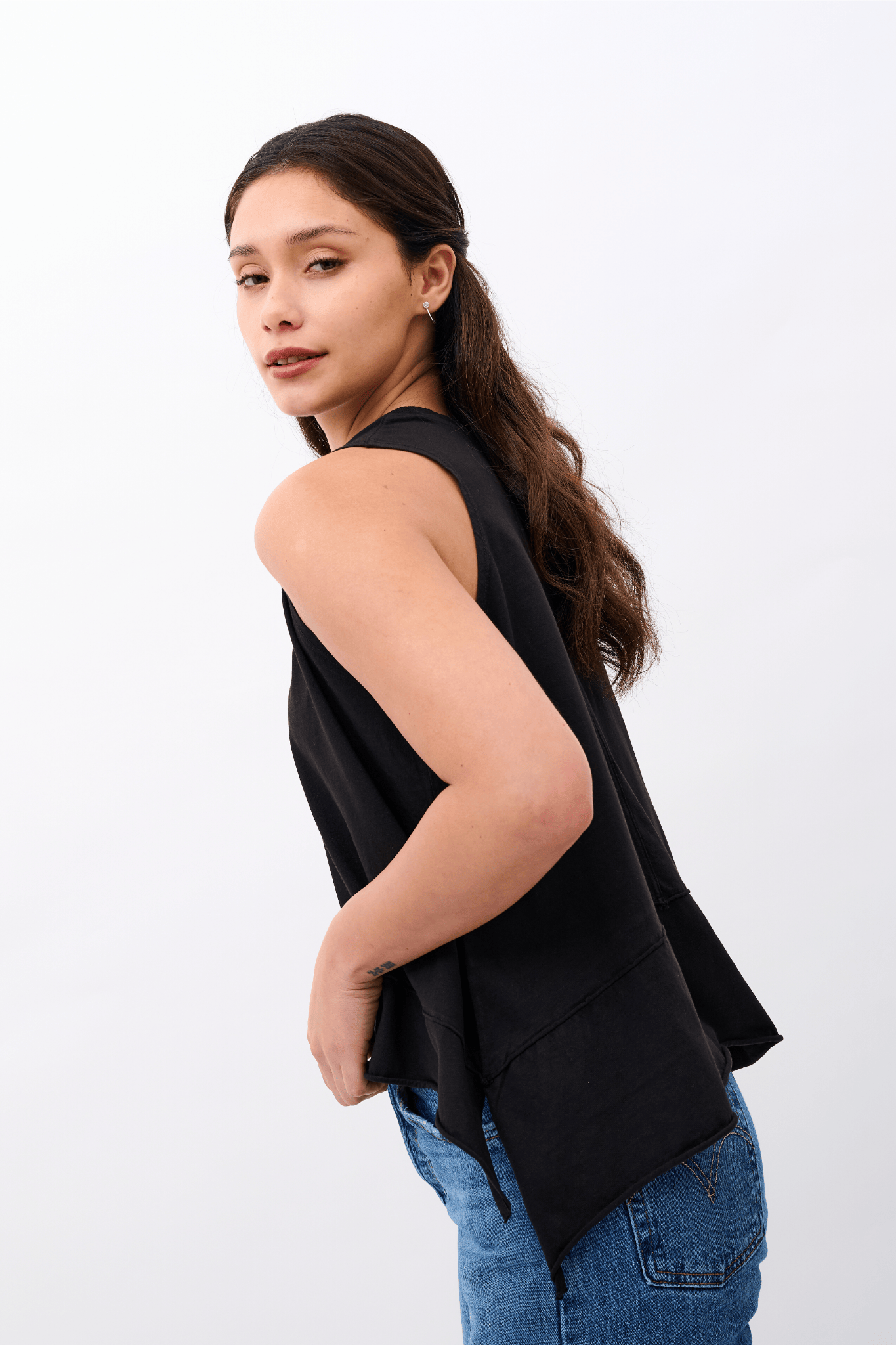 Mariana Tank Top 100% Organic Pima Cotton - Black