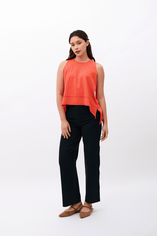 Mariana Tank Top 100% Organic Pima Cotton - Tomato