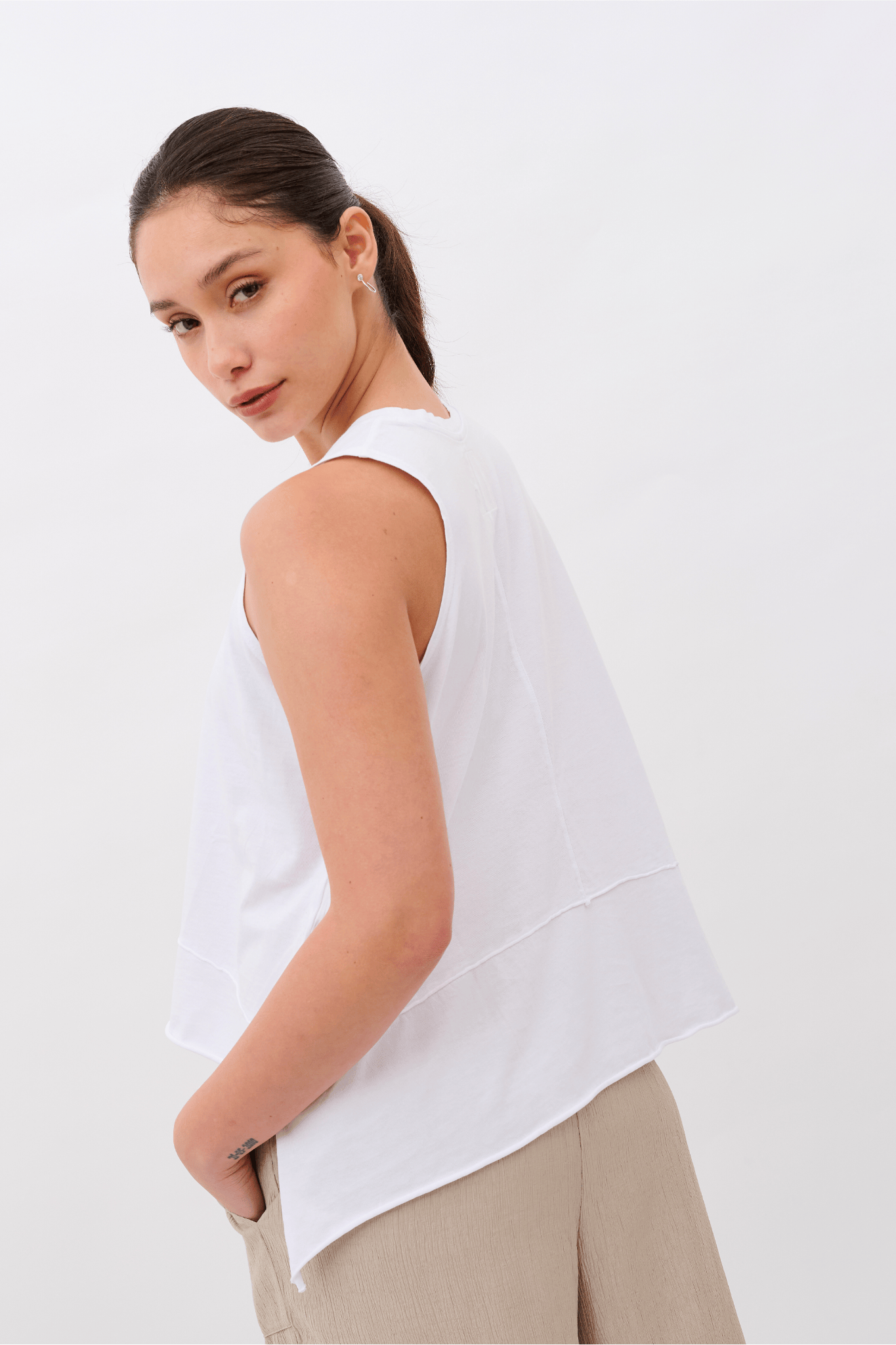 Mariana Tank Top 100% Organic Pima Cotton - White