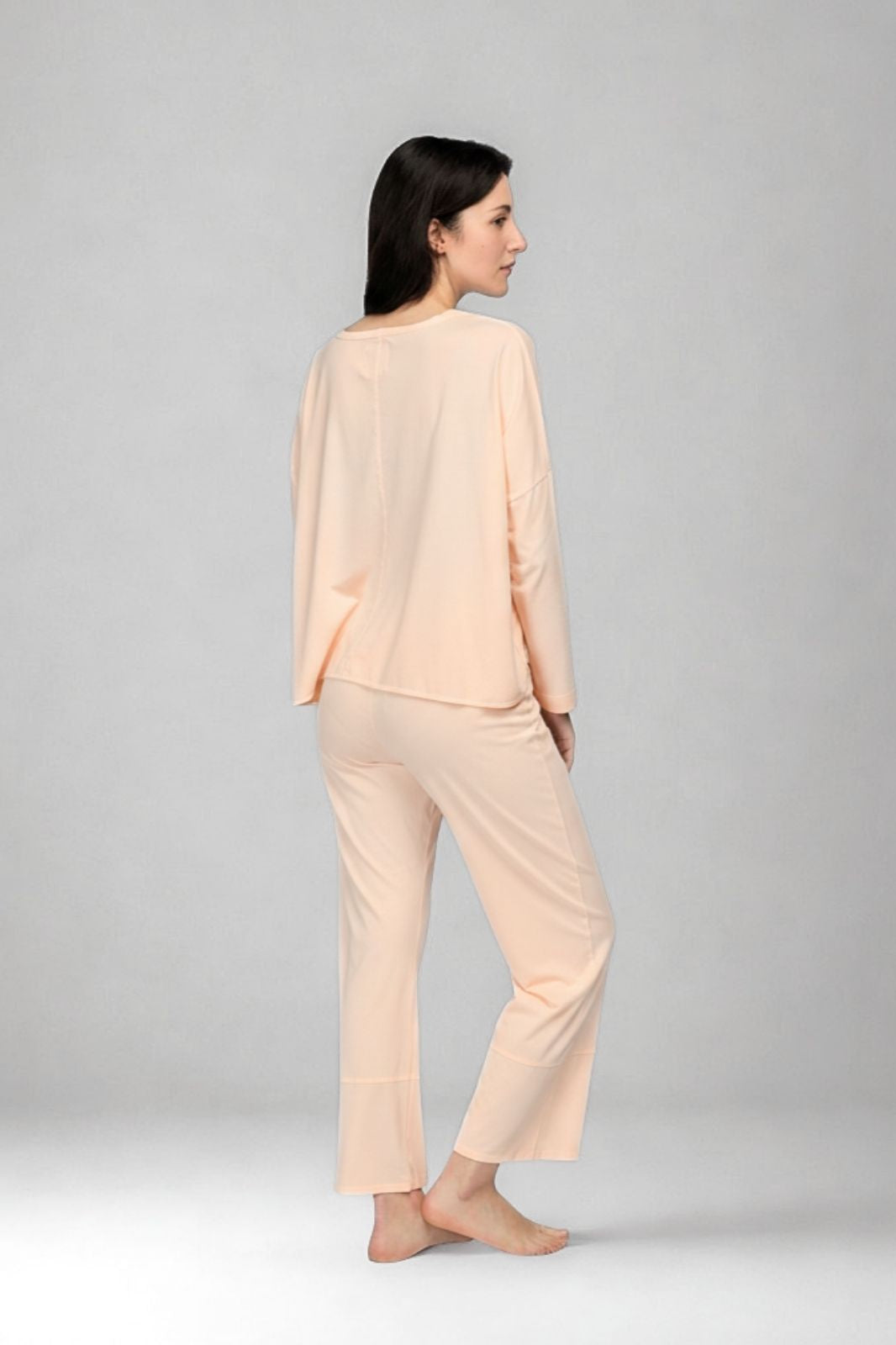 Niki Women's Pajama Set 100% Organic Pima Cotton Top Cloud Pink