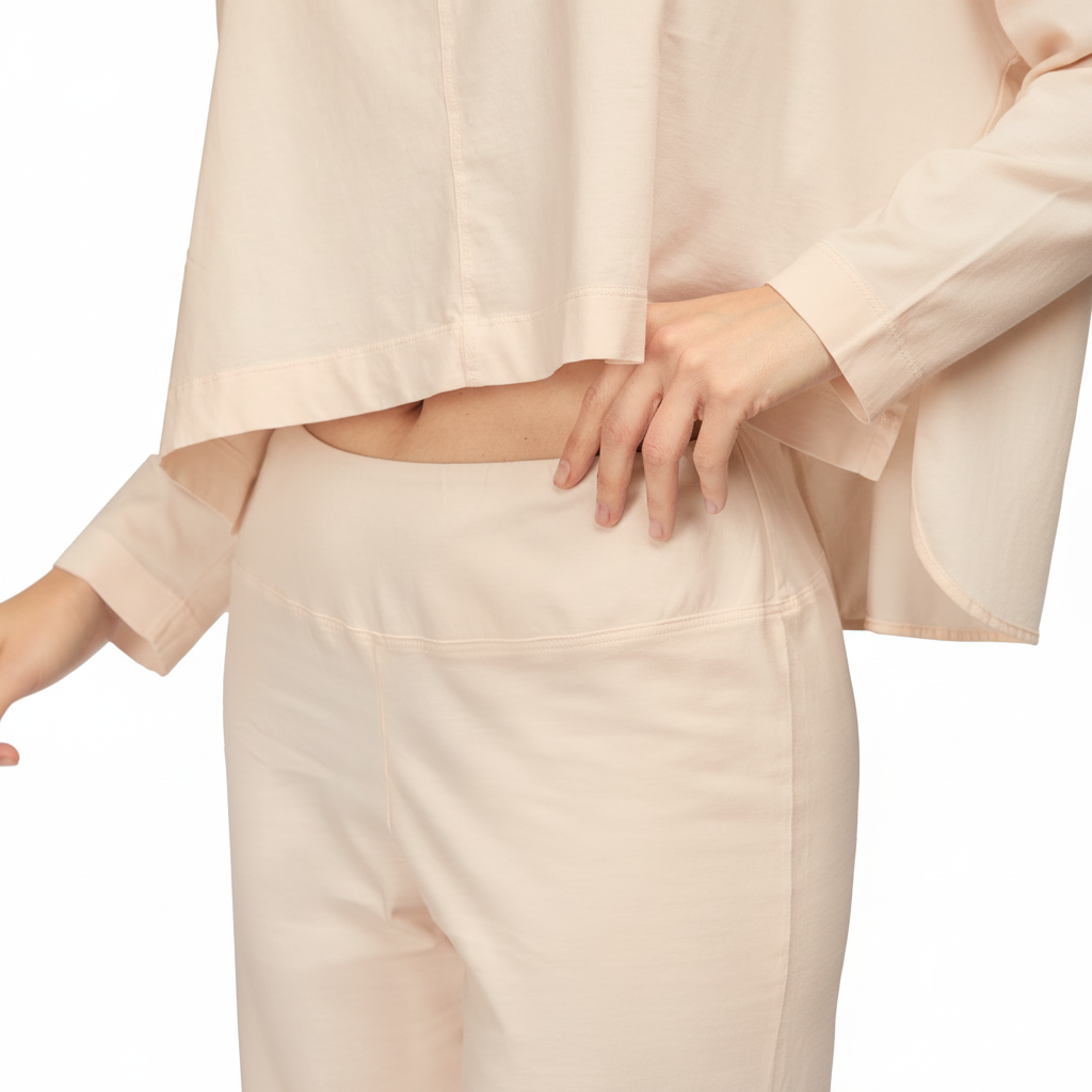 Niki Women's Pajama Set 100% Organic Pima Cotton - Cloud Pink