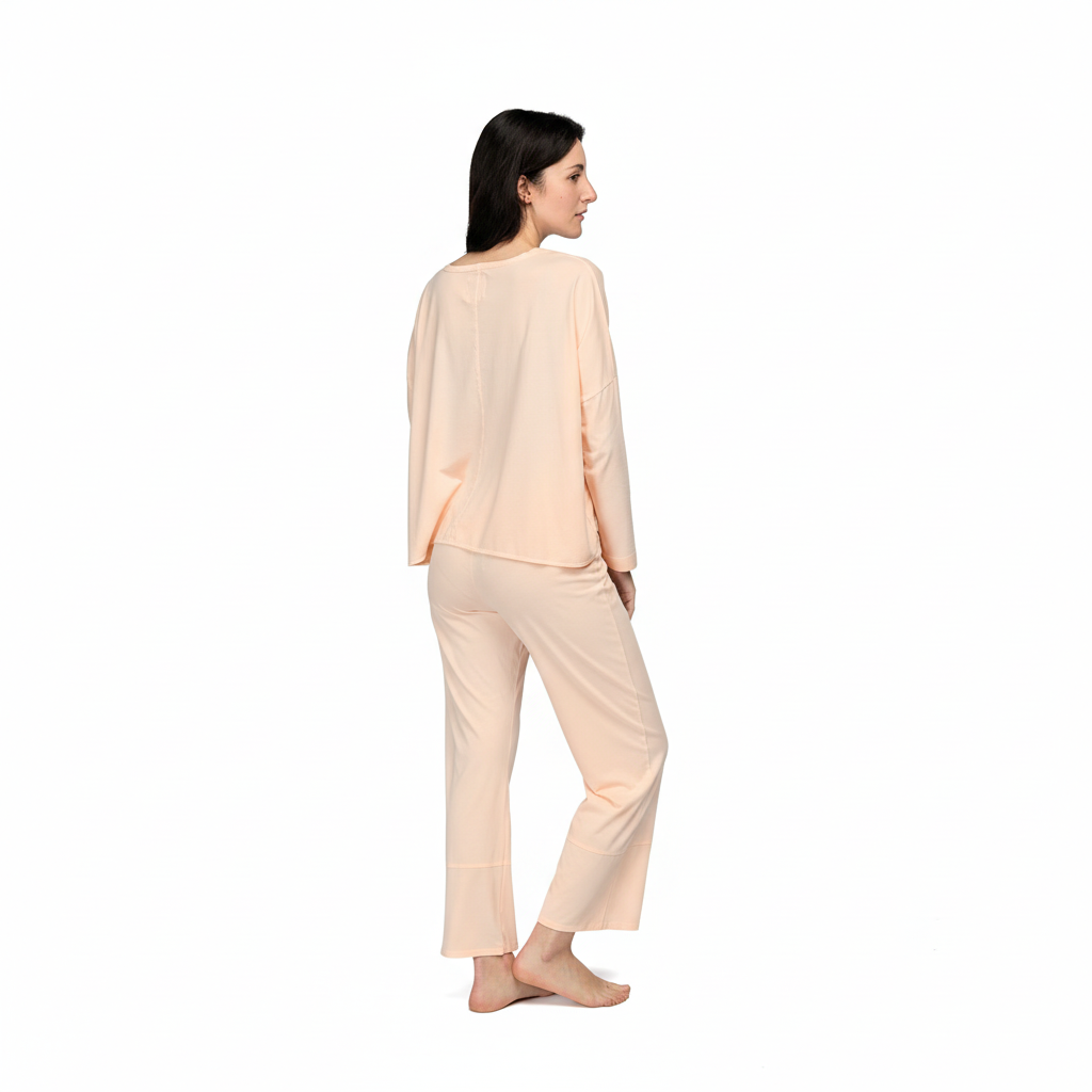 Niki Women's Pajama Set 100% Organic Pima Cotton - Cloud Pink