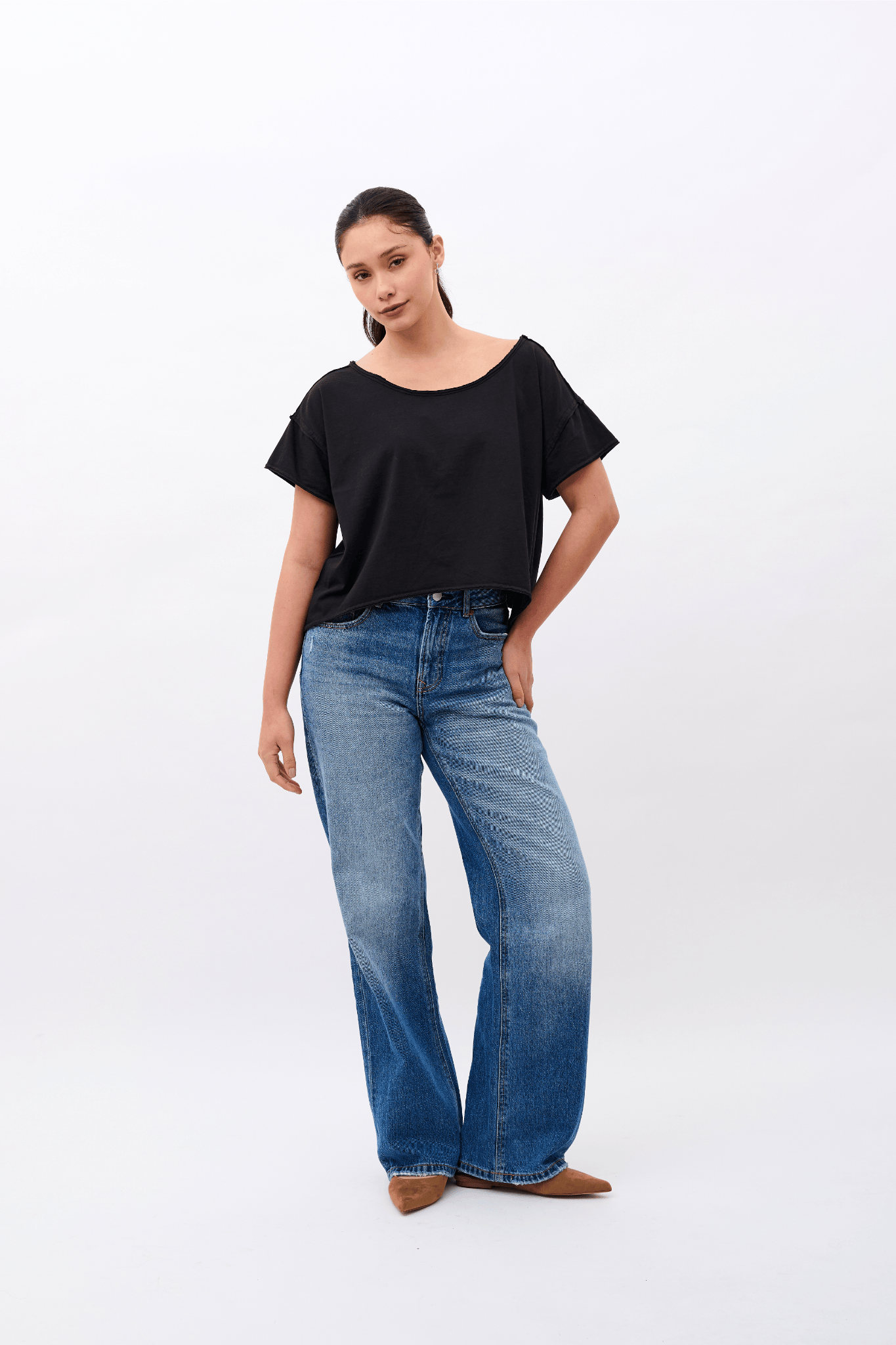 Andrea T-shirt 100% Organic Pima Cotton - Black