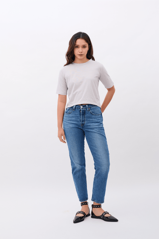 Elena T-shirt 100% Organic Pima Cotton - Light Gray