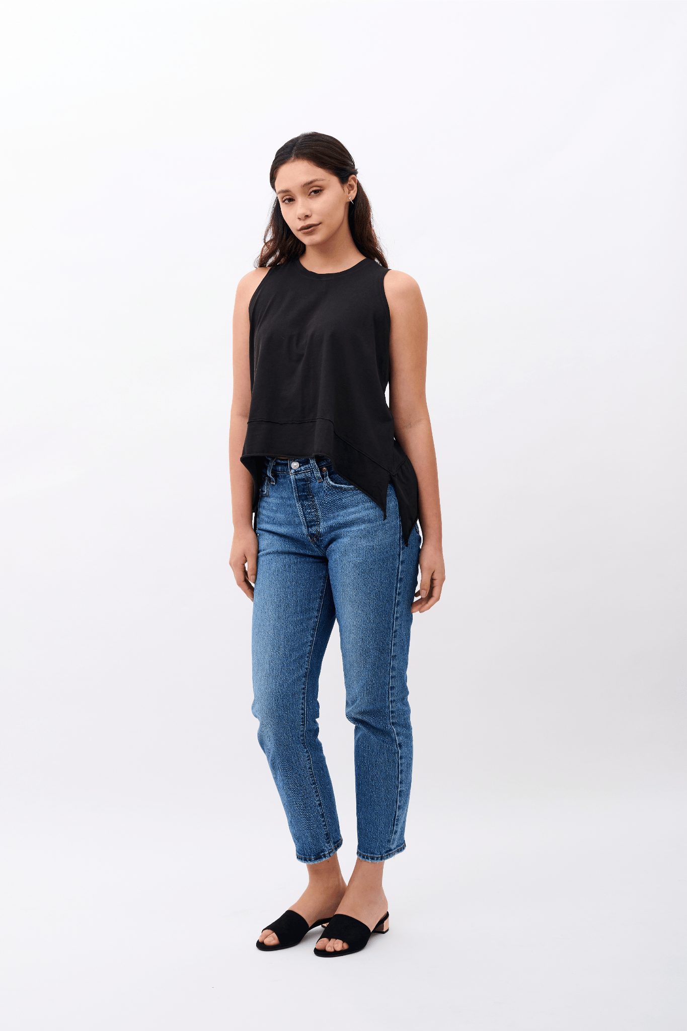 Mariana Tank Top 100% Organic Pima Cotton - Black