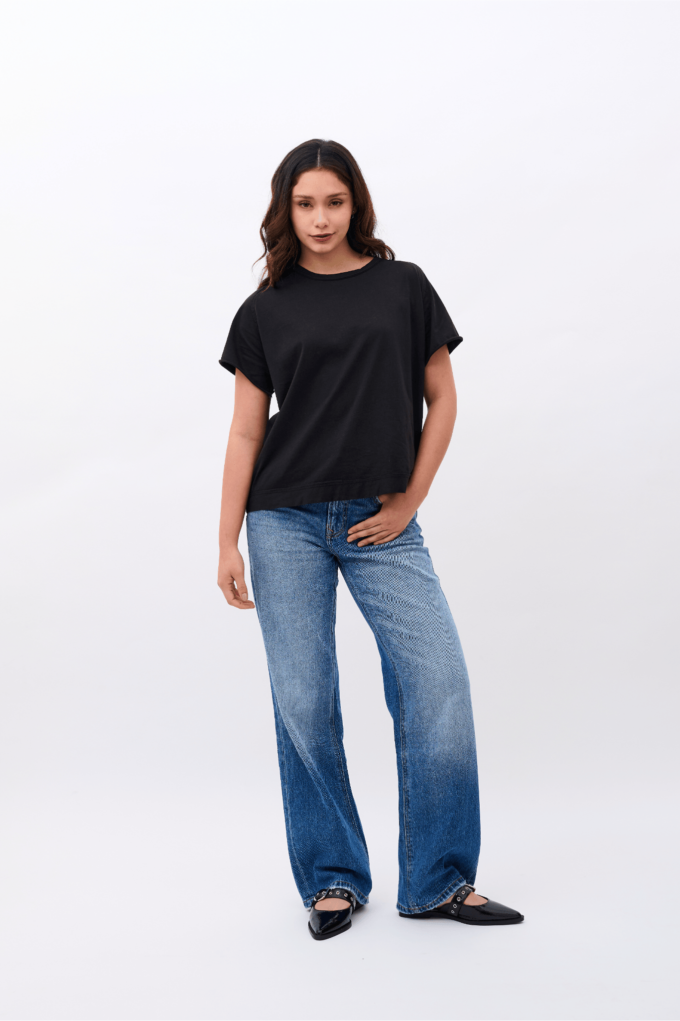 Mia Classic T-shirt 100% Organic Pima Cotton - Black