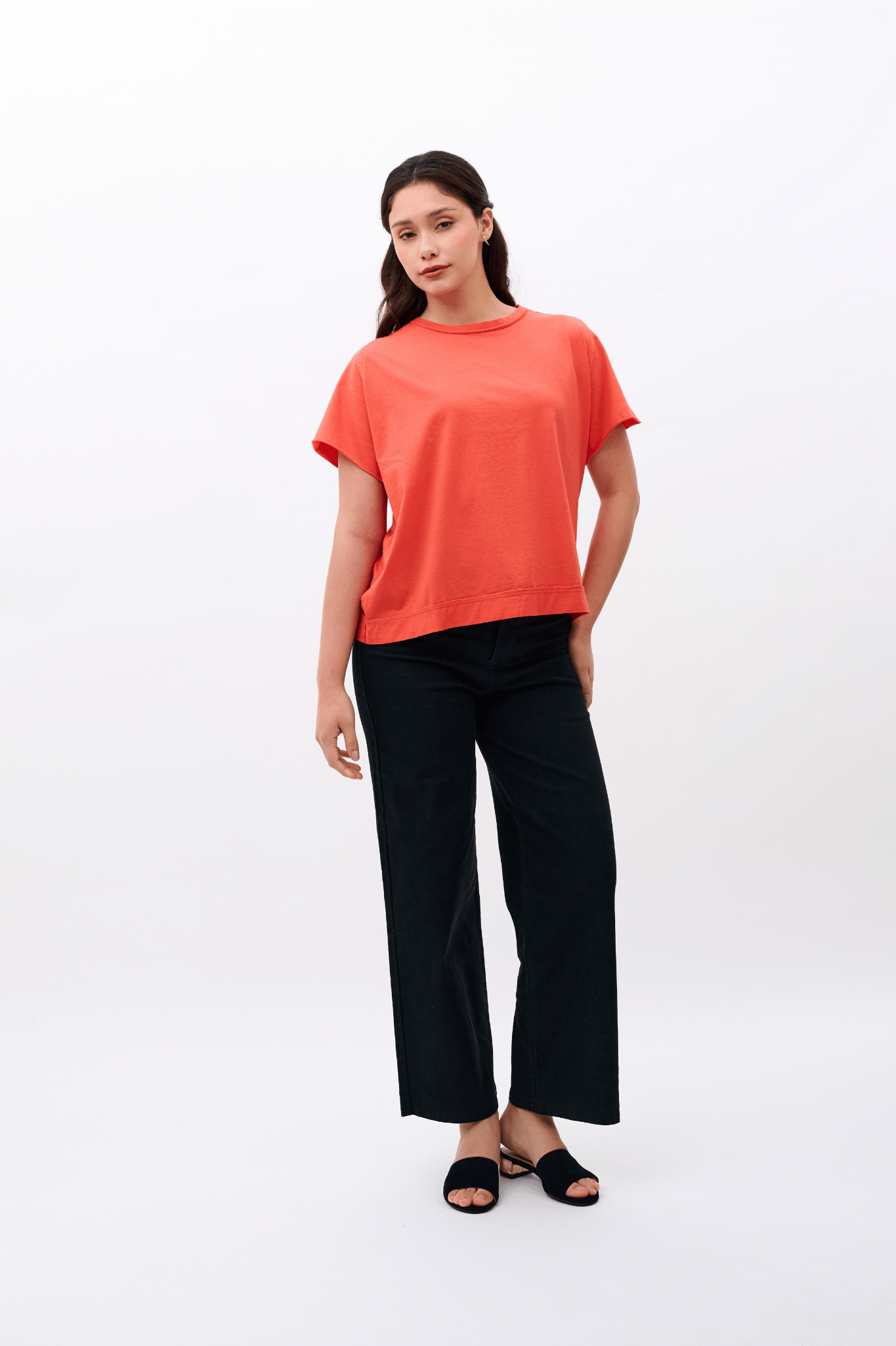 Mia Classic T-shirt 100% Organic Pima Cotton - Tomato