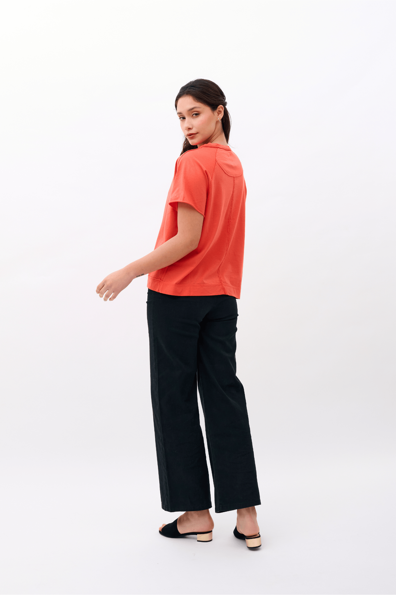 Mia Classic T-shirt 100% Organic Pima Cotton - Tomato