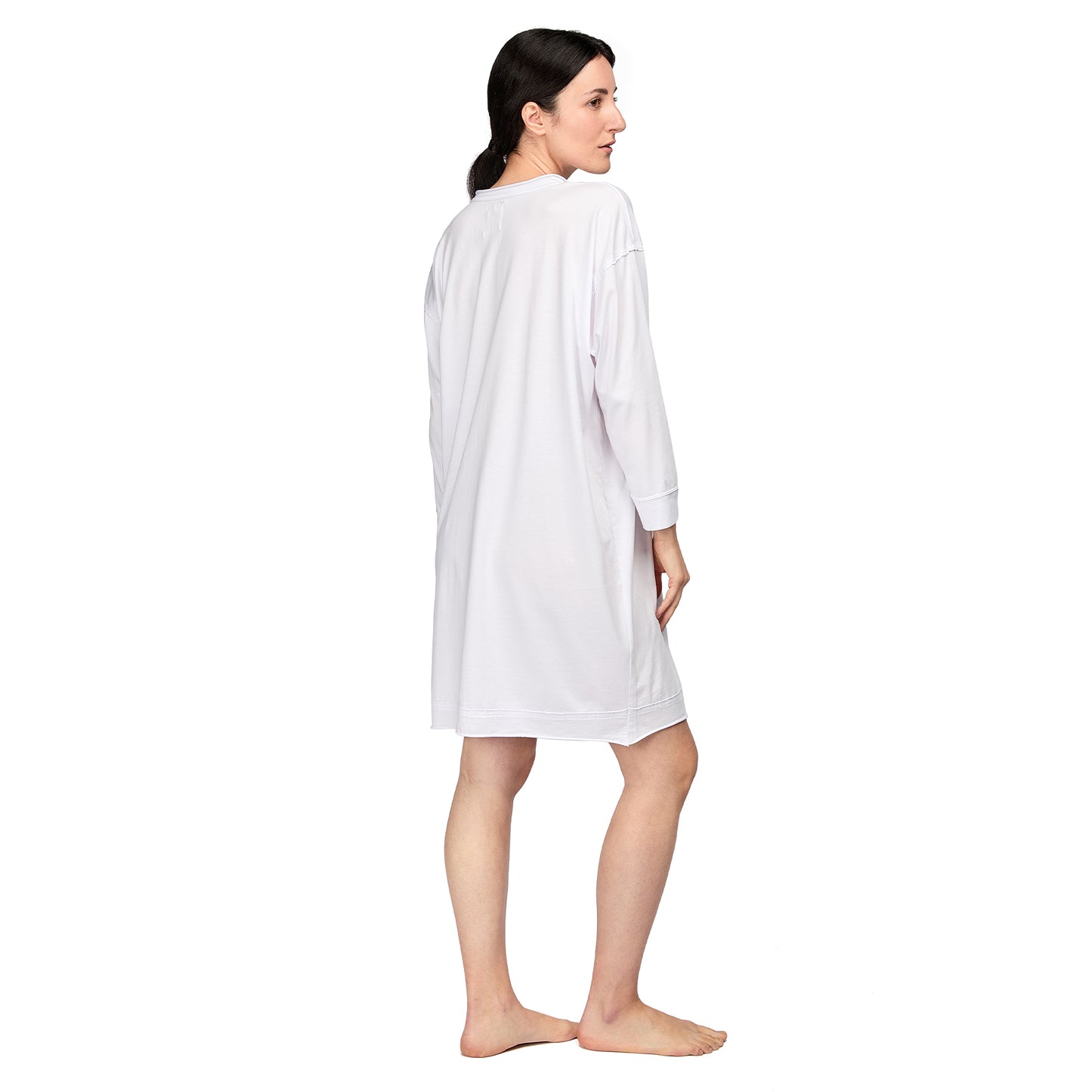 Vera Women's 100% Organic Peruvian Pima Cotton Nightgown - White