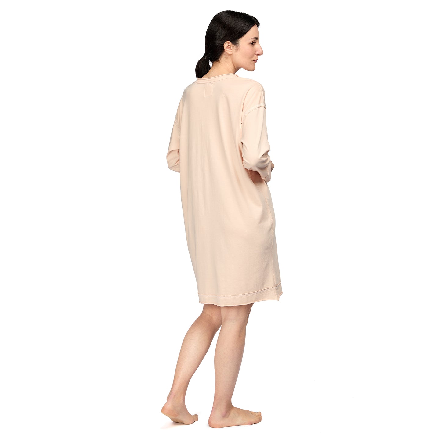 Vera Women's 100% Organic Peruvian Pima Cotton Nightgown - Cloud Pink