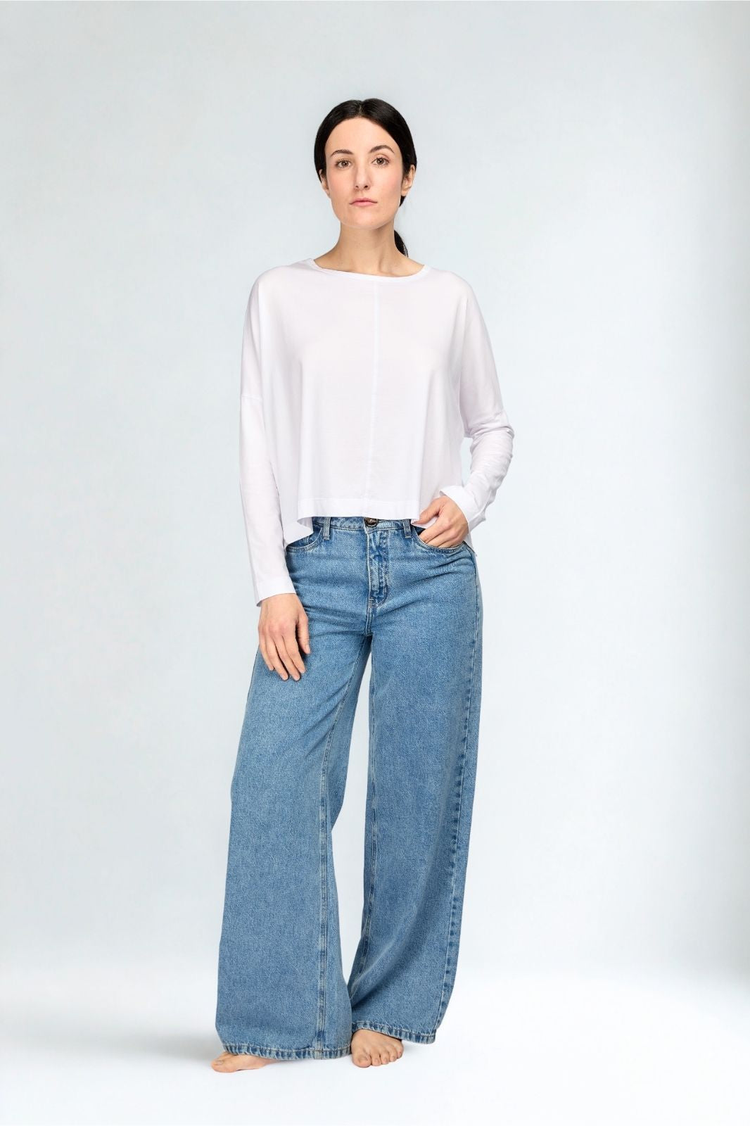 Niki Women's Long Sleeve 100% Organic Pima Cotton Top