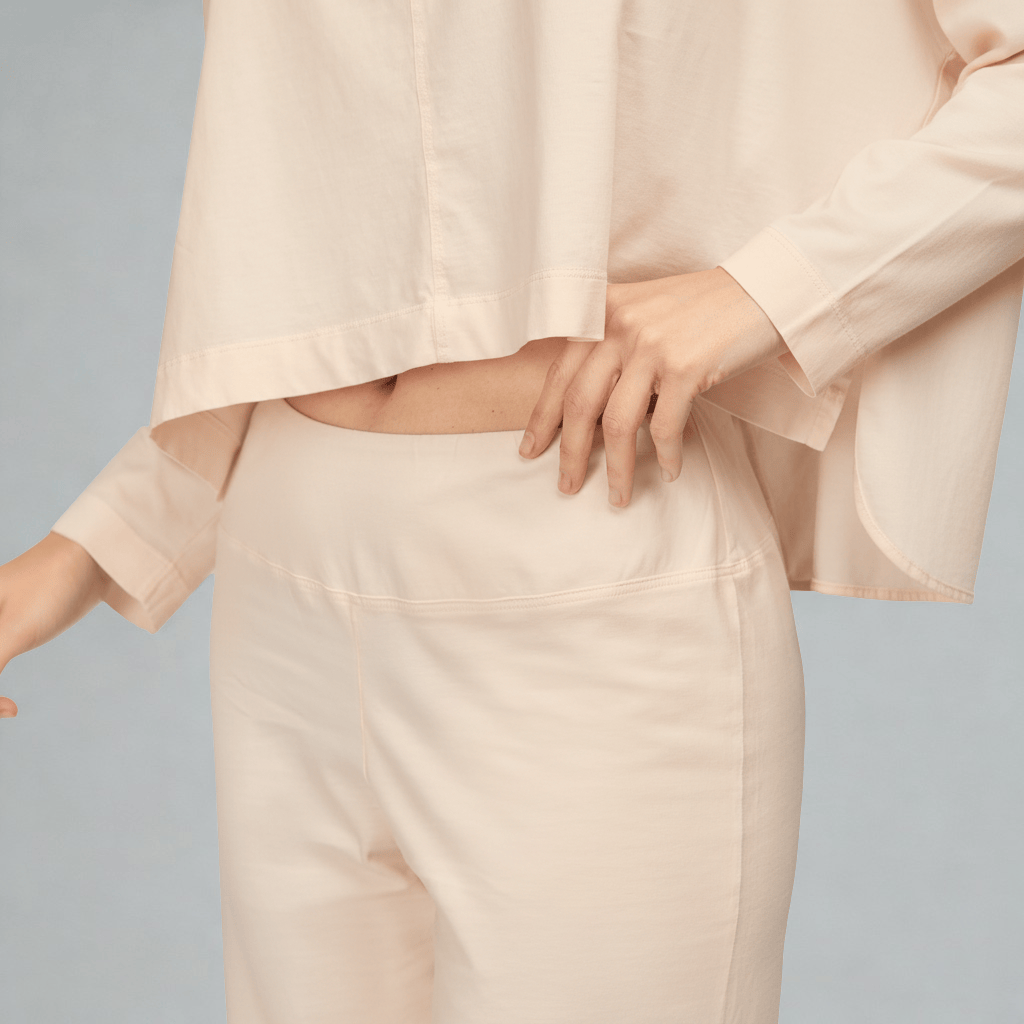 Niki Women's Pajama Set 100% Organic Pima Cotton Top Cloud Pink